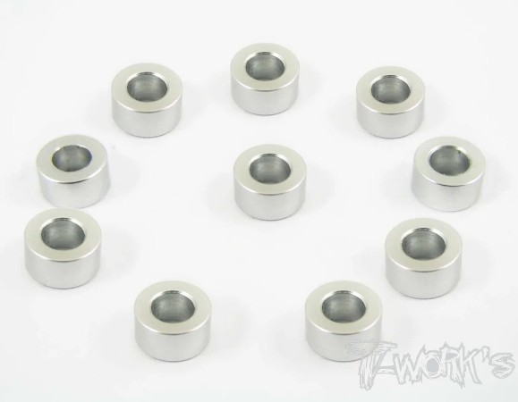 T-Works Alu 3mm x 3,0mm Bore Washer -SILBER- (10 Stück)