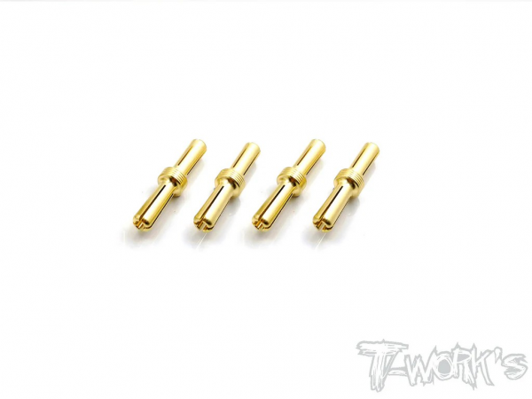 T-Works Goldstecker - Doppelstecker 4mm (4 Stück)