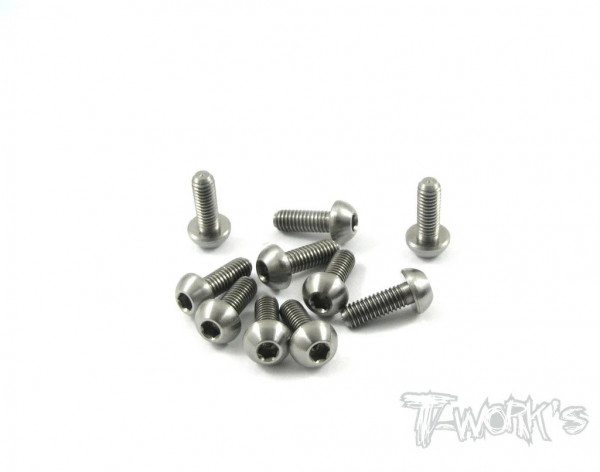 T-Works 64 Titan Rundkopfschraube Innensechskant M3 x 8mm (10 Stück)