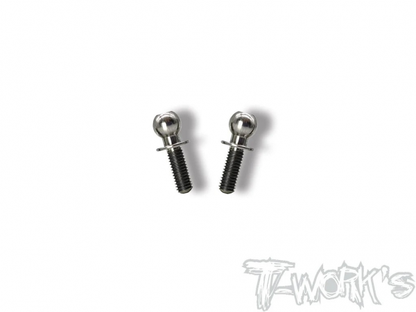 T-Works 64 Titan Kugelkopf 5,0 x 8,0mm für Mugen MTC-2 & MTC-2R (2 Stück)