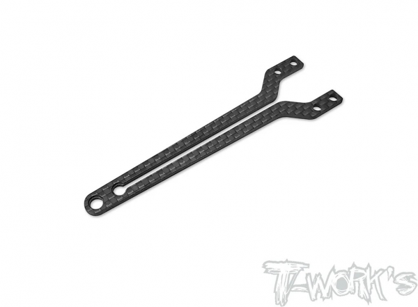 T-Works Carbon Oberdeck (2mm dick) - vorne - Version 1 - für XRAY X4