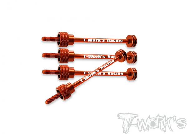 T-Works Reifenständer (Organizer) für 4 Stück 1/10 elo & nitro Reifen - ORANGE