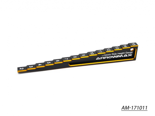 Arrowmax - Höhenlehre für Fahrzeughöhe 2mm bis 15mm gestuft - Black Golden (1 Stück)