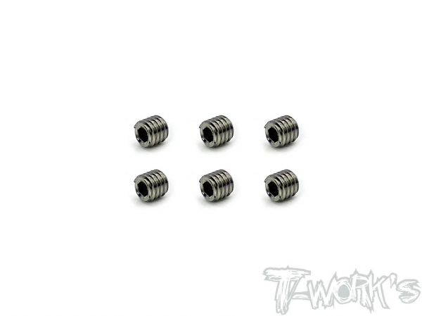 T-Works 64 Titan Madenschraube Innensechskant M4 x 4mm (6 Stück)