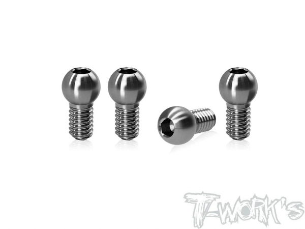 T-Works Titan Kugelköpfe - 3.8x4.00mm - Stabihalter - für XRAY X4 (4 Stück)