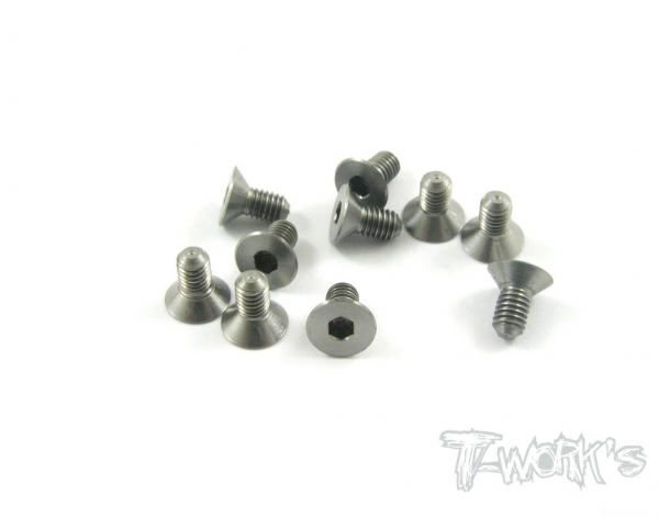 T-Works 64 Titan Senkkopfschraube Innensechskant M3 x 6mm (10 Stück)