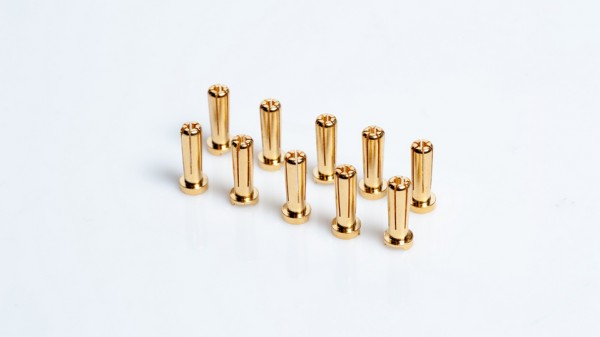 LRP 5mm Gold Steckverbinder - WorksTeam - 18mm lang (10 St.)