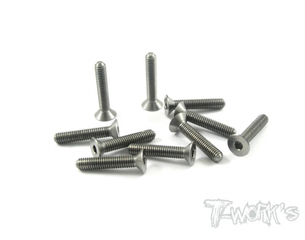 T-Works 64 Titan Senkkopfschraube Innensechskant M3 x 16mm (10 Stück)