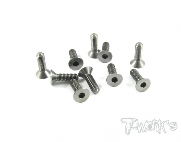 T-Works 64 Titan Senkkopfschraube Innensechskant M3 x 10mm (10 Stück)