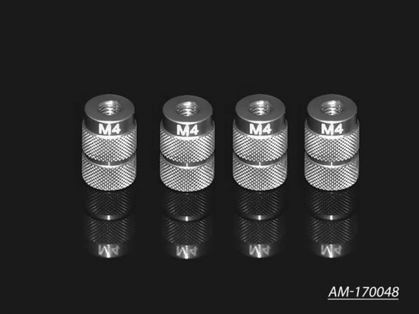 Arrowmax - 4mm Alu Nut für 1/10 Set-Up System (4 Stück)