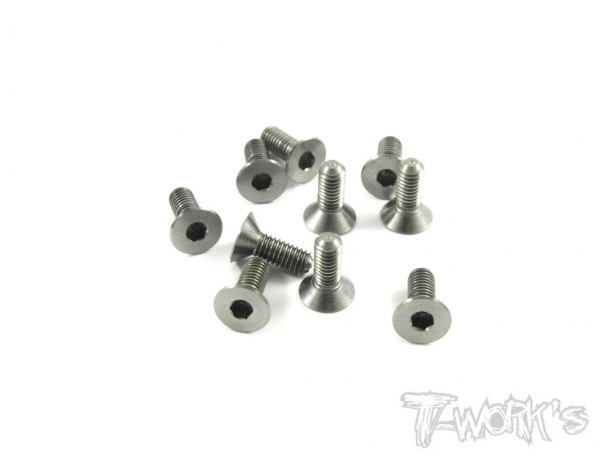 T-Works 64 Titan Senkkopfschraube Innensechskant M3 x 8mm (10 Stück)