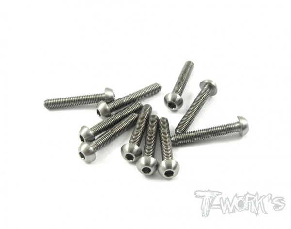 T-Works 64 Titan Rundkopfschraube Innensechskant M3 x 18mm (10 Stück)