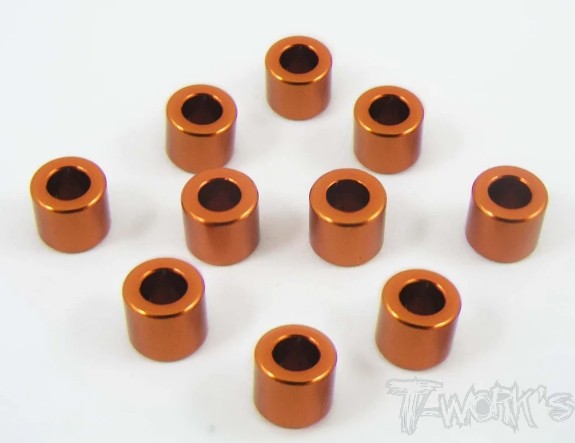 T-Works Alu 3mm x 5,0mm Bore Washer -ORANGE- (10 Stück)