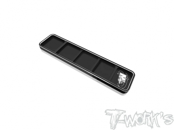 T-Works Alu Kleinteileschale (S) - 215x50x11mm - SCHWARZ