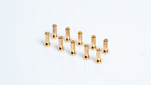 LRP 4mm Gold Steckverbinder - WorksTeam - 14mm lang (10 St.)