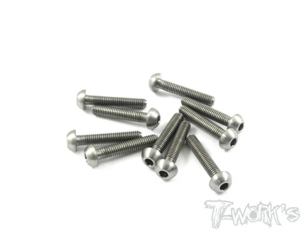 T-Works 64 Titan Rundkopfschraube Innensechskant M3 x 16mm (10 Stück)