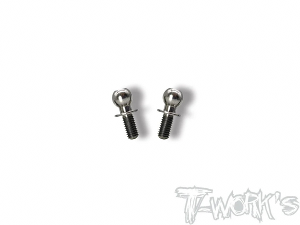 T-Works 64 Titan Kugelkopf 5,0 x 6,0mm für Mugen MTC-2 & MTC-2R (2 Stück)