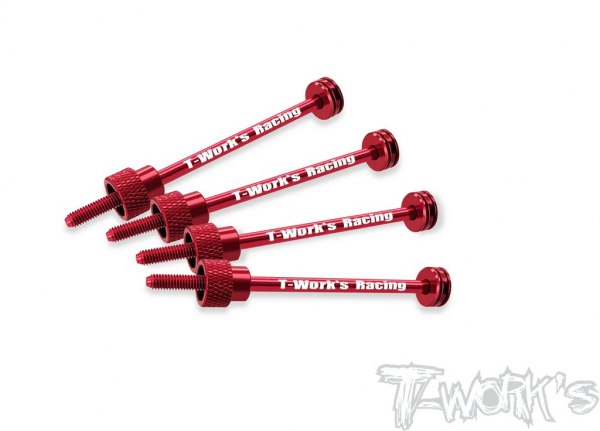 T-Works Reifenständer (Organizer) für 4 Stück 1/10 elo & nitro Reifen - ROT