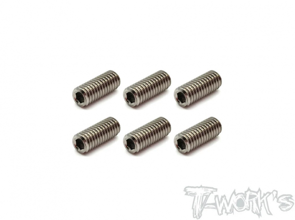 T-Works 64 Titan Madenschraube Innensechskant M4 x 10mm (6 Stück)