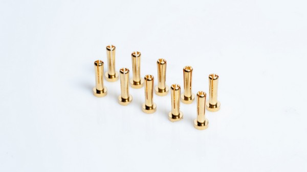 LRP 4mm Gold Steckverbinder - WorksTeam - 18mm lang (10 St.)