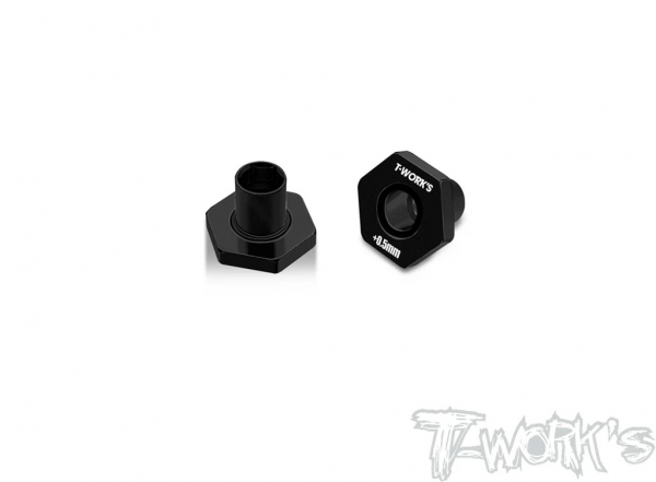 T-Works Alu Sechskantmitnehmer +0.5mm Offset für XRAY X4 (2 Stück)