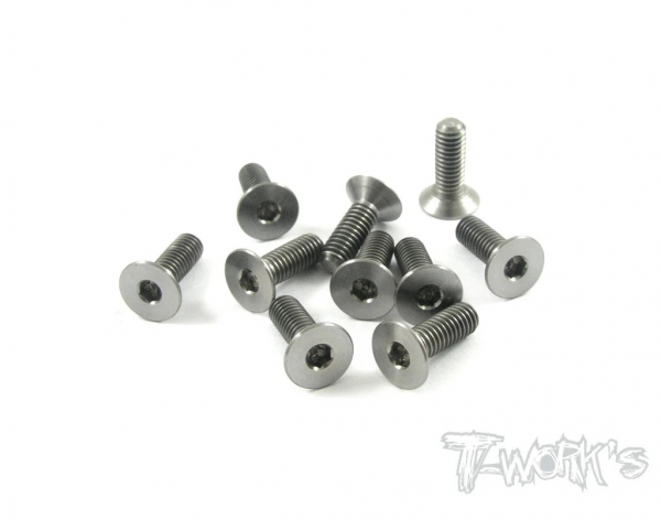 T-Works 64 Titan Senkkopfschraube Innensechskant M4 x 10mm (10 Stück)