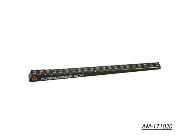 Arrowmax - Höhenlehre (ultra fine) für Fahrzeughöhe 3mm bis 8mm gestuft - Black Golden (1 Stück)