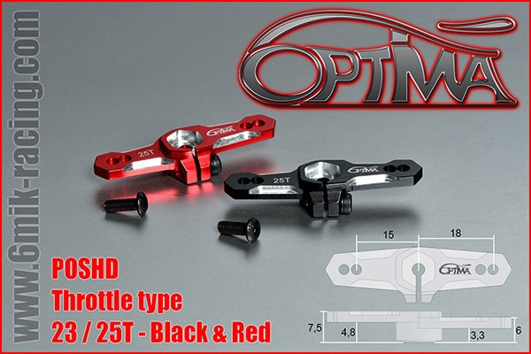 Optima - Servo Horn (Throttle Typ) - 23T - Black