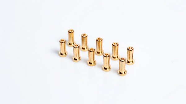 LRP 5mm Gold Steckverbinder - WorksTeam - 14mm lang (10 St.)