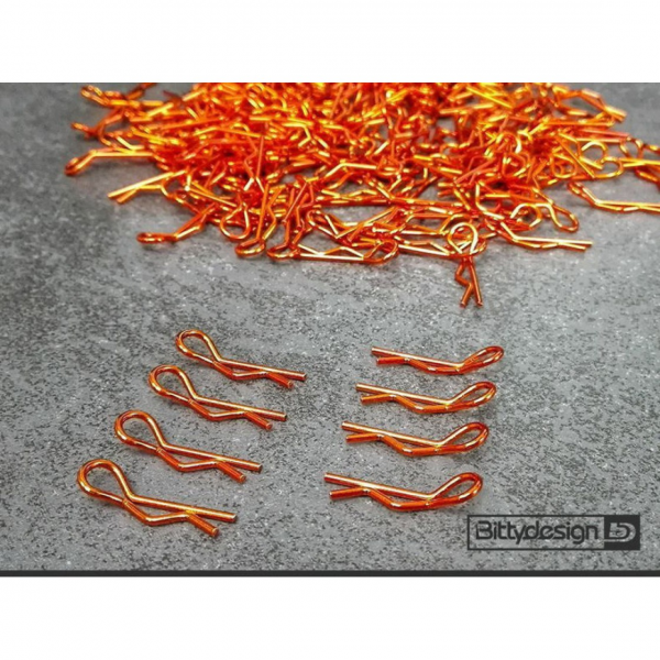 Bittydesign Body Clips Kit Big scale - ORANGE - 1/5-1/7-1/8 (8 pcs)