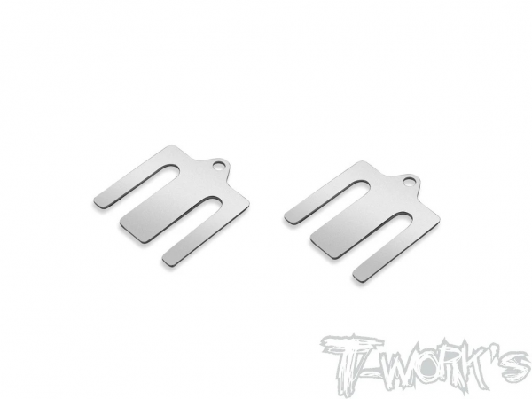 T-Works - Stahl Bulkhead Shims - 0.5mm - für Asso B7 (2 Stück)