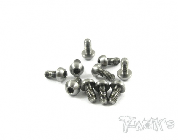 T-Works 64 Titan Rundkopfschraube Innensechskant M3 x 6mm (10 Stück)