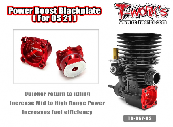 T-Works Power Boost Backplate for O.S. .21