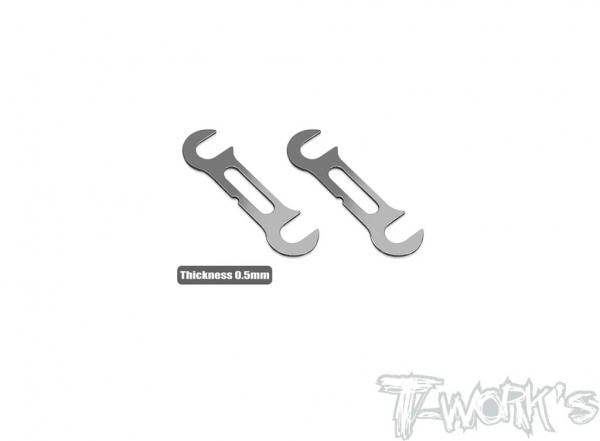 T-Works Roll Center Spacer - vorne (0.5mm) für XRAY X4 (2 Stück)