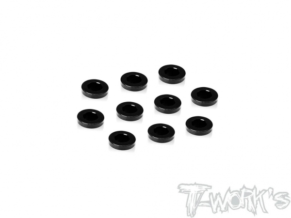 T-Works Alu 3mm x 1.25mm Scheiben (Schwarz) (10 Stück)