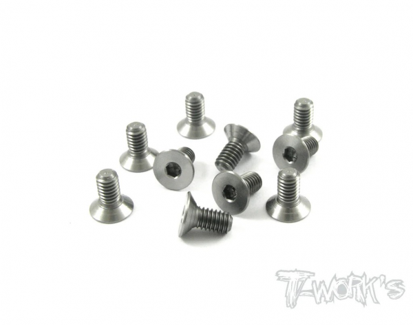 T-Works 64 Titan Senkkopfschraube Innensechskant M4 x 6mm (10 Stück)