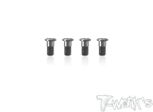 T-Works Titanium Low Profile - Halbgewindeschrauben - 3x6mm- für Xray X4 (4 Stück)