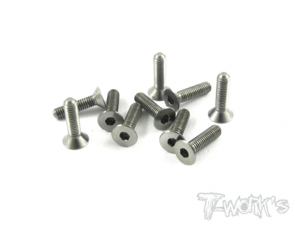 T-Works 64 Titan Senkkopfschraube Innensechskant M3 x 12mm (10 Stück)