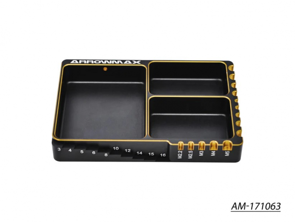 Arrowmax - Multi Alu Case für Schrauben (12x8x1,8cm) - Black Golden