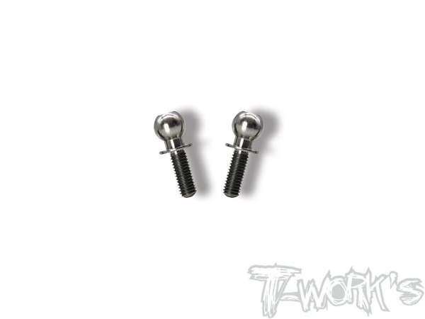 T-Works 64 Titan Kugelkopf 6,0 x 8,0mm für Mugen MTC-2 & MTC-2R (2 Stück)