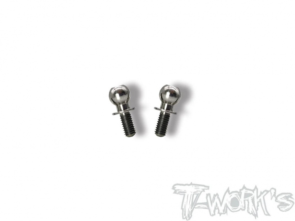 T-Works 64 Titan Kugelkopf 6,0 x 6,0mm für Mugen MTC-2 & MTC-2R (2 Stück)