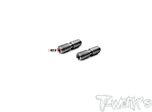 T-Works Titan R/L Gewindestangen M4x15mm - (obere Querlenker) - für XRAY X4 (2 Stück)