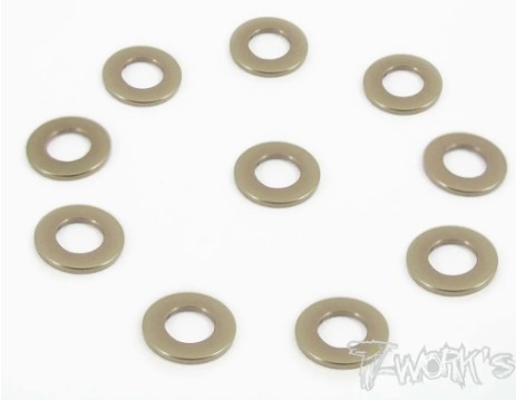 T-Works Alu 3mm x 0,5mm Bore Washer -BRAUN- (10 Stück)