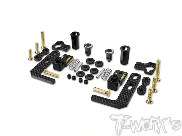 T-Works Akkuhalter Set (mit Messing Gewicht) - Easy-Snap - Für Xray X4 / T4