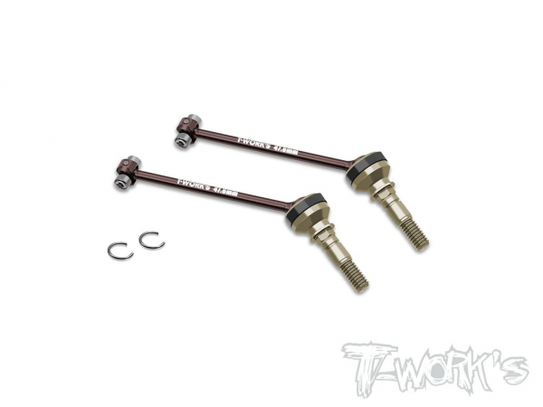 T-Works Kugellager CVD Antriebswellen 47,8mm Hinten mit Aluminium Radachsen Xray X4-2023/24 (2 Stück