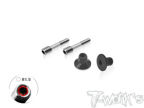 T-Works Titan Karosserie Stopper Schraube M2 x 17mm (2 Stück)