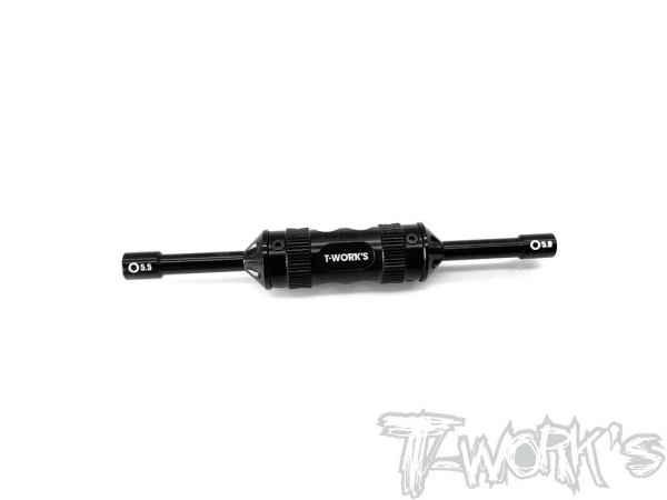 T-Works 2 Wege Alu Steckschüssel 5.0 / 5.5mm (Hard Coated)