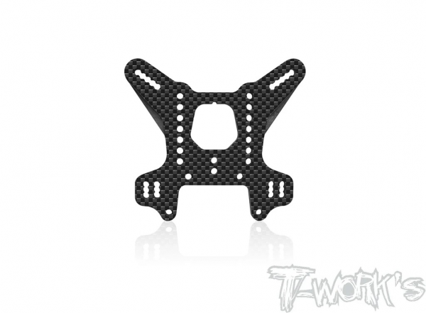 T-Works Carbon 4mm Rear Shock Tower +3mm - für Mugen MBX8R