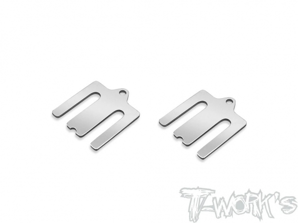 T-Works - Stahl Bulkhead Shims - 1.0mm - für Asso B7 (2 Stück)